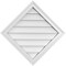 Ekena Millwork Diamond Surface Mount PVC Gable Vent: Functional, w/ 2"W x 1-1/2"P Brickmould Frame, 28"W x 28"H GVPDI28X2802SF - alternate 1